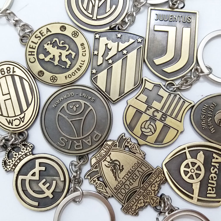 Móc khóa mặt dây chuyền đội bóng Real Madrid Liverpool Juventus AC Milan Arsenal Chelsea Paris Saint-Germain U4GV