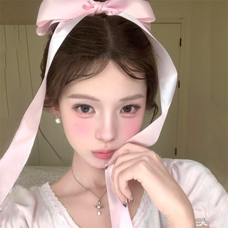 Kẹp tóc nơ bướm màu xanh bạc hà phụ kiện tóc ruy băng dài, băng đô ruy băng phong cách công chúa quá khổ