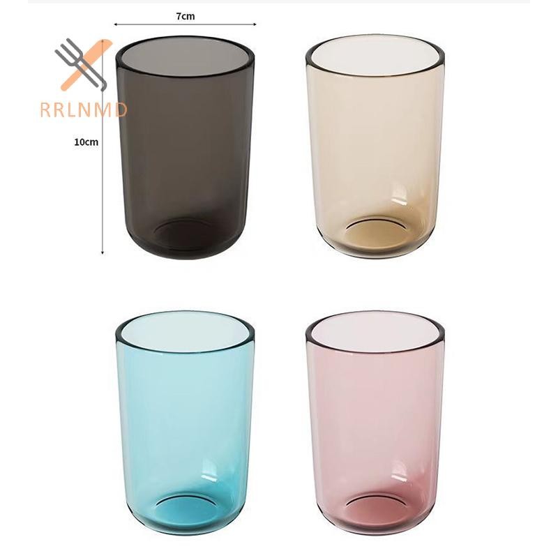 RRLNMD Cặp Đôi Màu Trơn Trong Suốt Cốc Nước súc Miệng Dung Tích Lớn Phong Cách Bắc Âu Bàn Chải Đánh Răng Cốc Nước súc Miệng Trong Suốt Cốc Nhựa MỚI