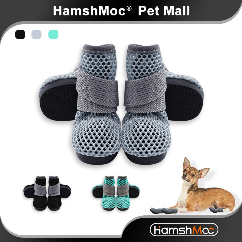 HamshMoc Giày Cho Chó Chống Trơn Trượt Thoáng Khí Co Giãn Đóng Cửa Có Thể Điều Chỉnh Chiều Rộng Chân Để Sử Dụng Ngoài Trời