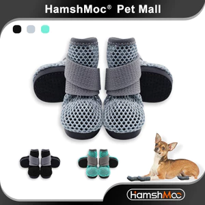HamshMoc Giày Cho Chó Chống Trơn Trượt Thoáng Khí Co Giãn Đóng Cửa Có Thể Điều Chỉnh Chiều Rộng Chân Để Sử Dụng Ngoài Trời