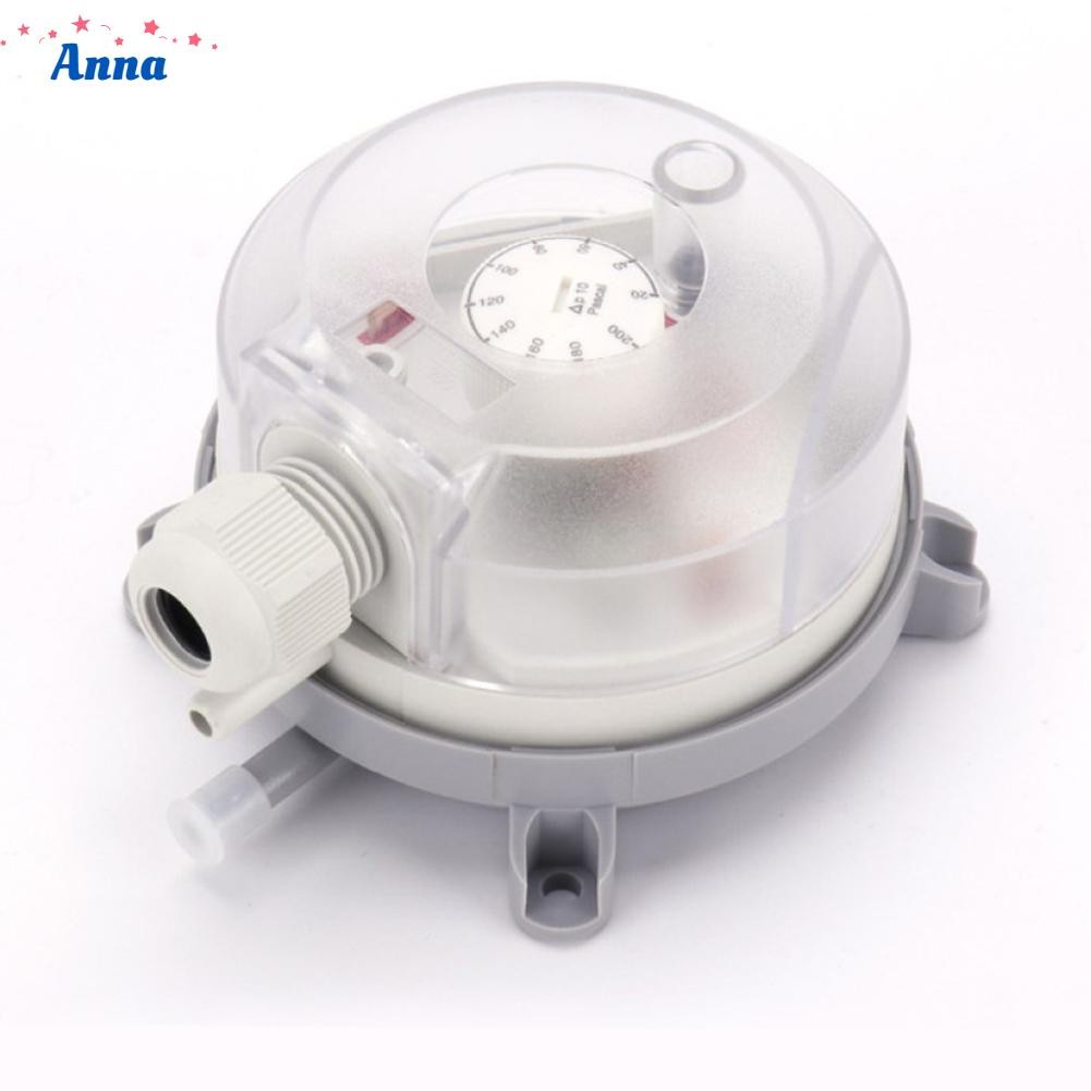 Công tắc áp suất 1 cái 20-500Pa Nhựa kỹ thuật Cảm biến đo gió màu xám