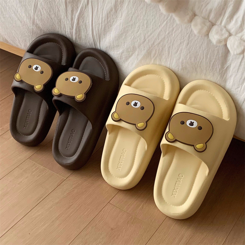 XIXITIAO Dép Sandal Trong Nhà Dép Gấu Dễ Thương Nam Nữ Thời Trang Mùa Hè Phòng Tắm Dép