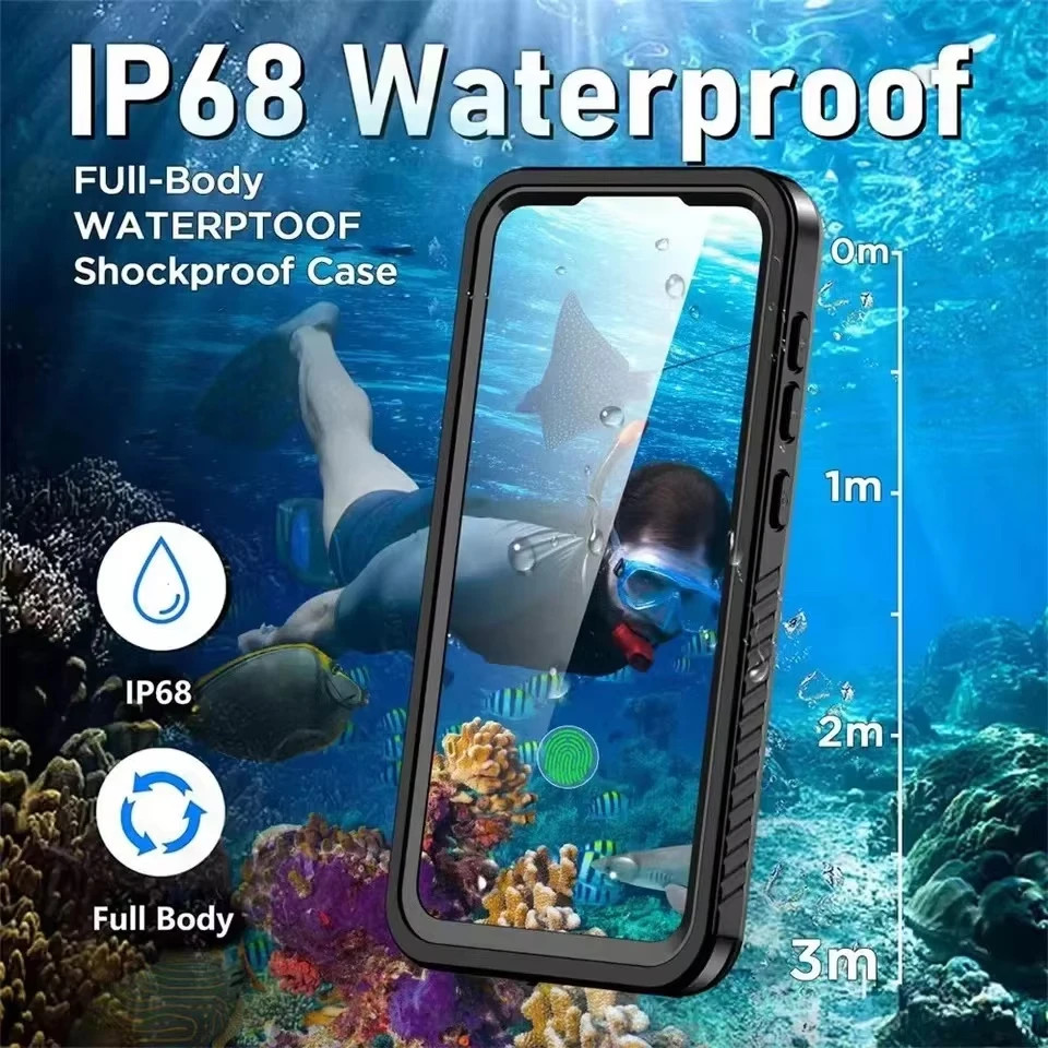 Ốp Chống Thấm Nước IP68 Cho Google Pixel 9 Pro 8A 8 8 7 Pro 7A 7 6A Lặn Lặn Dưới Nước Bơi Thể Thao Ngoài Trời