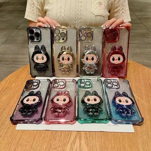 Ốp điện thoại LABU iPhone 16 PROMAX Vỏ bảo vệ Giá đỡ mạ điện Labrador Bốn góc chống sốc Apple 15PM Thân thiện với da Chống trầy xước 14 Bao gồm tất cả
