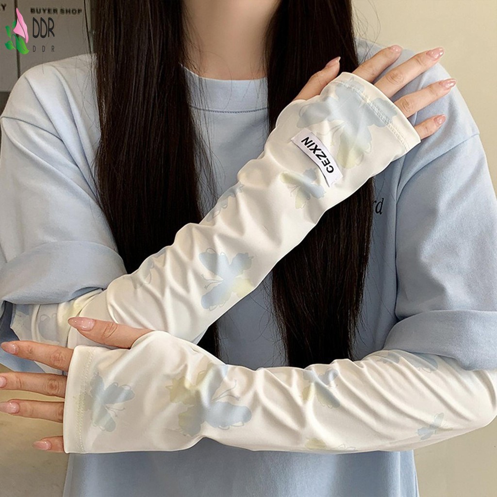 Tay áo lụa băng mùa hè UPF50+ thoáng khí cho tập thể dục và leo núi
