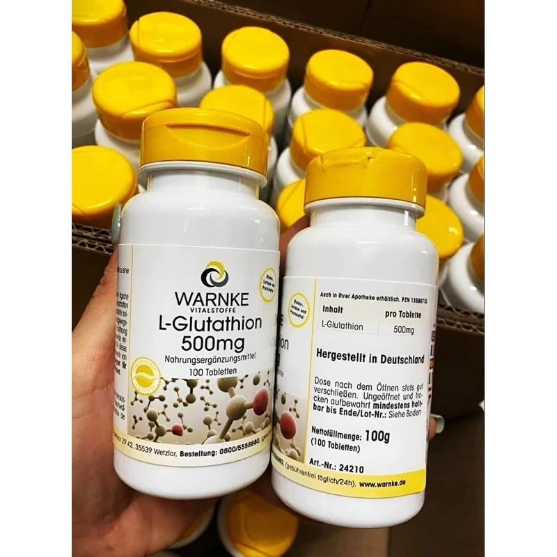 warnke l glutathione 500mg Date 2027] Viên uống trắng da L-Glutathione 500mg Warnke Đức