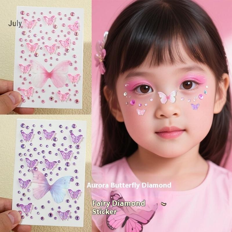 JULYHOT Mặt Kim Cương Giả Miếng Dán Đá Quý Pha Lê Hình Xăm Tự Dính Body Brow Trang Điểm Phối Kích Thước Cổ Tích Làm Đẹp Nhiều Màu Sắc Massivedeals