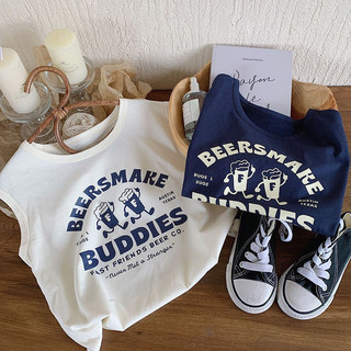 100% Cotton Dễ Thương Trẻ Em Áo Thun Không Tay Bé Trai Bé Gái Áo Vest Top Mùa Hè