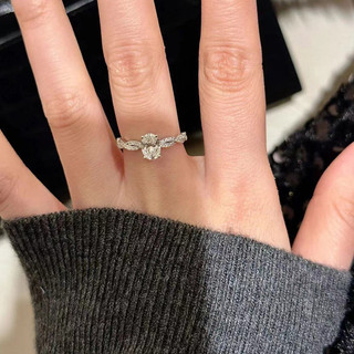 Nhẫn Bạc Nữ Kim Cương Lớn Hình Bầu Dục Điều Chỉnh được Nhẫn Nữ Micro Lát Zircon Xoắn Vòng Xoắn Ốc Sang Trọng Cao Cấp