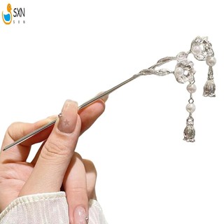 Phụ Nữ Thanh Lịch Tóc Chignon Với Tua Rua Sườn Xám Đũa Tóc Có Hoa Trang Trí Cho Tóc DIY Phụ Kiện Tạo Kiểu Tóc