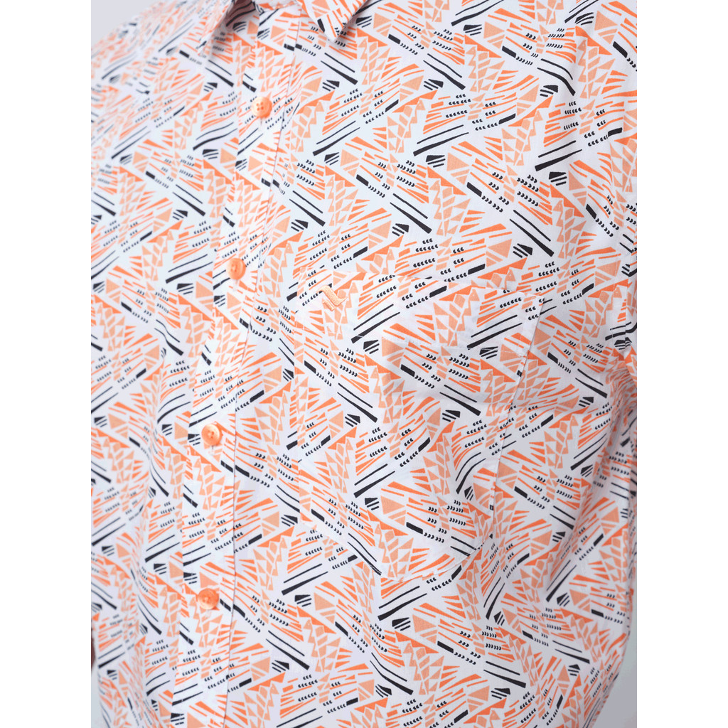 Sơ mi tay ngắn lai ngang VIETTIEN SMART CASUAL vải Nano phom REGULAR VT00000387