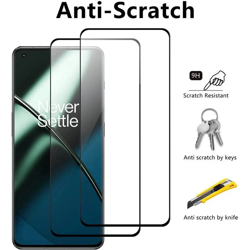 1-3 Chiếc Full Kính Cường Lực Cho OnePlus 13T 13R 13 10T 10R Bảo Vệ Màn Hình Điện Thoại Cho OnePlus 9RT 9R 9 8T 7T 7 6T 6 Plus 5G Full Cover Edge to Edge Phim Kính Cạnh Đen