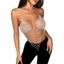 Treeling Nữ Thạch Anh Fishnet Crop Tank Dây Nhìn Xuyên Qua Camisole