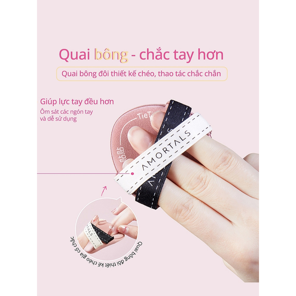 Bộ 3 Bông Mút Tán Kem Nền Amortals Black Pink Chính Hãng – Tán Nền Mịn, Bám Da Cực Tốt | BigBuy360 - bigbuy360.vn