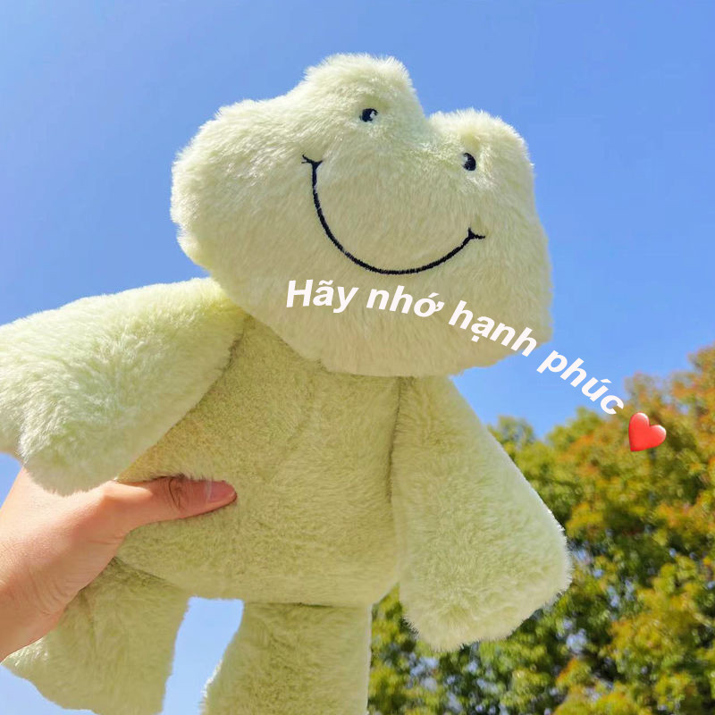 Gấu Bông To  Ếch Cười 35cm Nhồi Bông Cho Bé Phim Hoạt Hình Kẹo Ngọt Thiết Kế Sang Trọng
