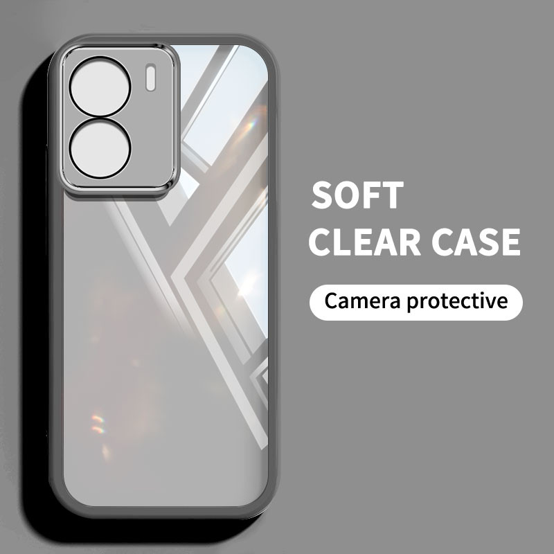 Ốp Điện Thoại Trong Suốt Màu YBD Cho OPPO A5X Hon Full Coverage Camera Có Bảo Vệ Ống Kính Vỏ Mềm Silicon