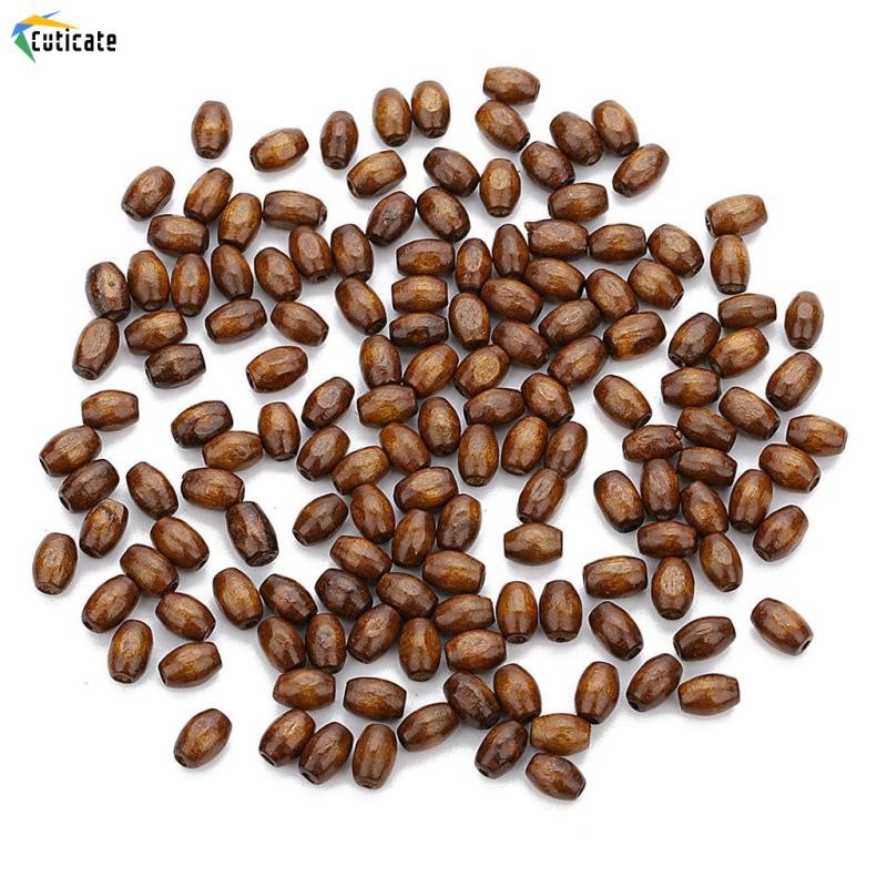 Cuticate 500 Chiếc Hạt Gỗ Tự Nhiên Tròn Hình Bầu Dục Hạt Gỗ Số Lượng Lớn Rất Nhiều Bóng Để Trang Sức Làm Tóc Thủ Công DIY Macrame Mân Côi Vòng Tay Vòng Cổ