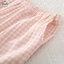 Phong cách Nhật Bản Muji - Áo cánh tay ba phần tư từ sợi cotton nguyên chất hai lớp - Quần dài đến mắt cá chân mỏng nhẹ hàng ngày