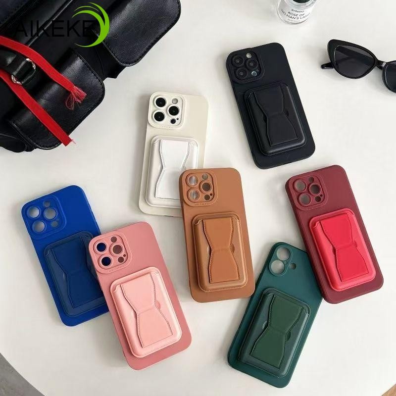 Ốp Điện Thoại Màu Trơn Đơn Giản Cho Realme X7 Pro Neo 7 5 SE 7X Neo 3 2 Q3 Pro Q3i Q3S Q3T Q XT X2 X GT Neo 2T P3 V11 5G 4G Túi Đựng Thẻ Giá Đỡ Mặt Sau Cặp Đôi Chống-Vỏ mềm mùa thu