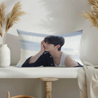 Vỏ Gối Ngôi Sao CHA EUN WOO Vỏ Gối Hình Chữ Nhật Polyester In Hình Một Mặt Trang Trí Nhà Cửa (Không Có Lõi Gối)