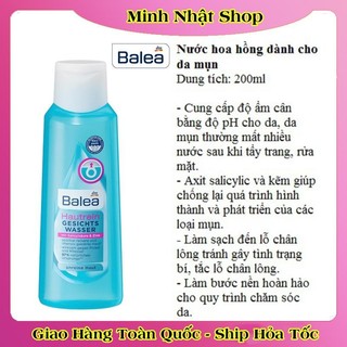 [DATE MỚI] Nước hoa hồng Balea cân bằng độ ẩm cho da và se khít lỗ chân lông 200ML của Đức