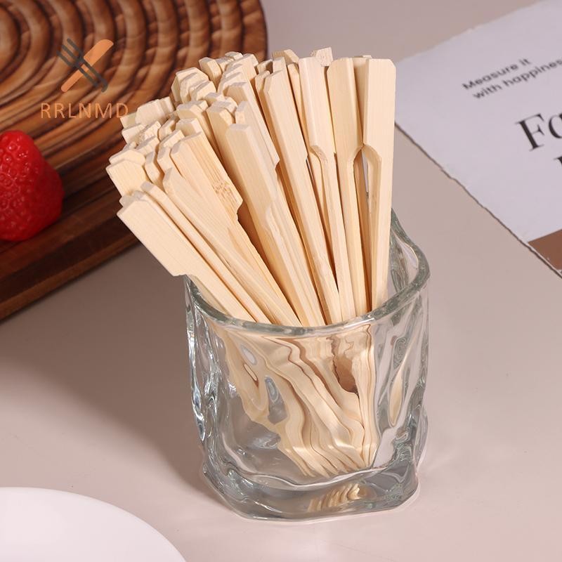 RRLNMD 100 Chiếc Xiên Tre Cocktail Chọn Tăm Lạ Mắt Cho Món Khai Vị Thực Phẩm Thanh Trái Cây Bbq Cho Đảng Đồ Uống Nĩa Dùng Một Lần MỚI