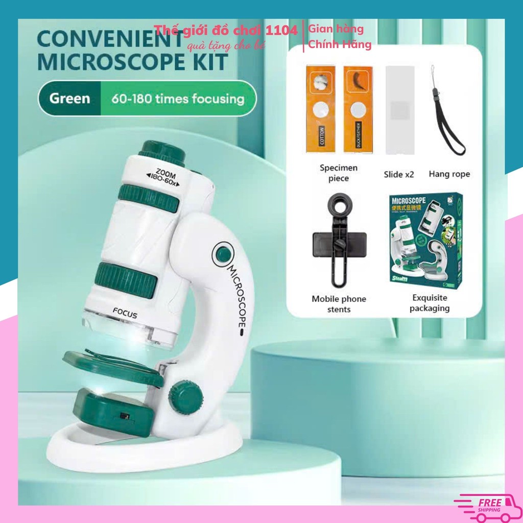 Kính hiển vi mini Science Microscope , 60x-180x có giá đỡ – Khơi nguồn ...