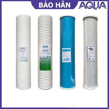 Bộ 3 lõi lọc BIGBLUE dùng cho cốc lọc béo 20 inch (PP, UDF, CTO) - Linh Kiện Máy Lọc Nước