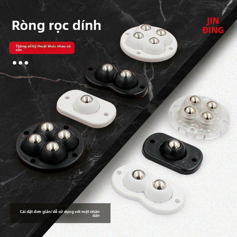 Bánh xe đa năng Ba Quả bóng dính, Bánh xe không đục lỗ chịu lực, bánh xe nhỏ dưới loa tĩnh chịu mài mòn, văn phòng gia đình