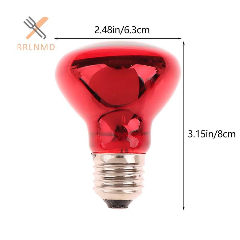 RRLNMD 25 / 40 / 50 / 60 / 75 / 100W E27 Bóng đèn gia cầm UVA Đèn ngủ hồng ngoại Ngày gia cầm Bóng đèn sưởi ấm cho thực vật Động vật lưỡng cư Thú cưng bò sát MỚI