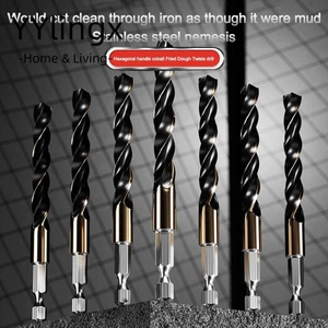 Mũi khoan coban YYLINGX, Bộ mũi khoan xoắn chuôi lục giác tốc độ cao, Phụ kiện dụng cụ khoan 1,5mm-12mm bền bỉ