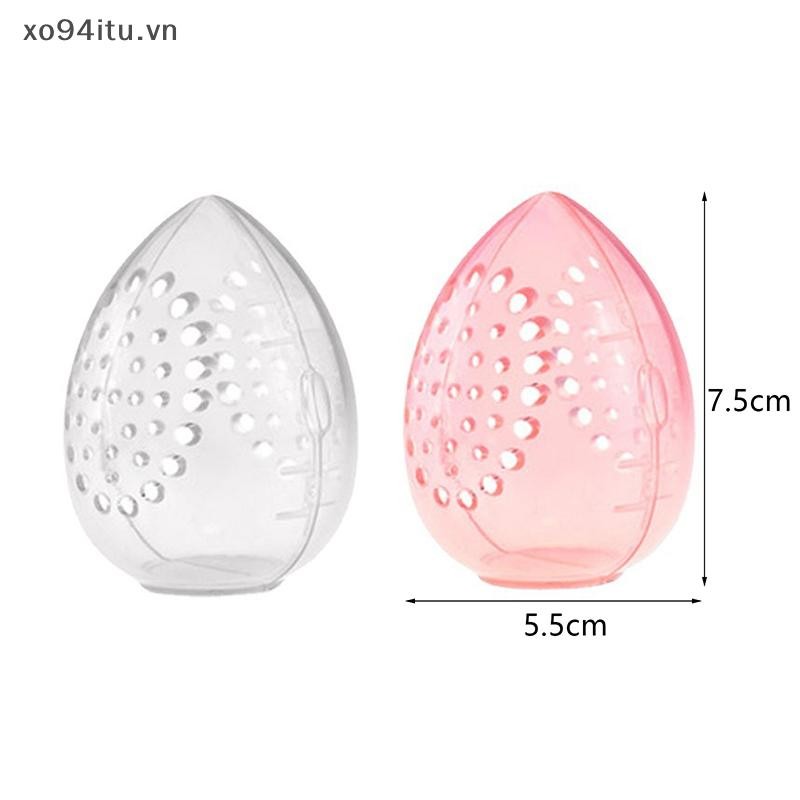 XOITU 1 Hộp Đựng Trứng Mỹ Phẩm Làm Đẹp Bọt Biển Đứng Bảo Quản Hộp Đựng Trang Điểm Puff Đựng Mỹ Phẩm Rỗng Hộp Xả VN