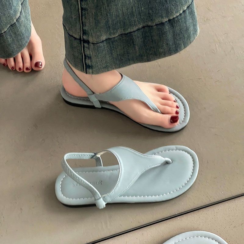Dép xỏ ngón thoải mái kiểu La Mã cổ điển dành cho nữ Dép đế mềm thời trang thông thường