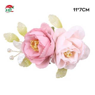 Kẹp Tóc Hoa Lụa Bên & Quần Áo Trung Quốc Mũ Đội Đầu Cho Trẻ Em