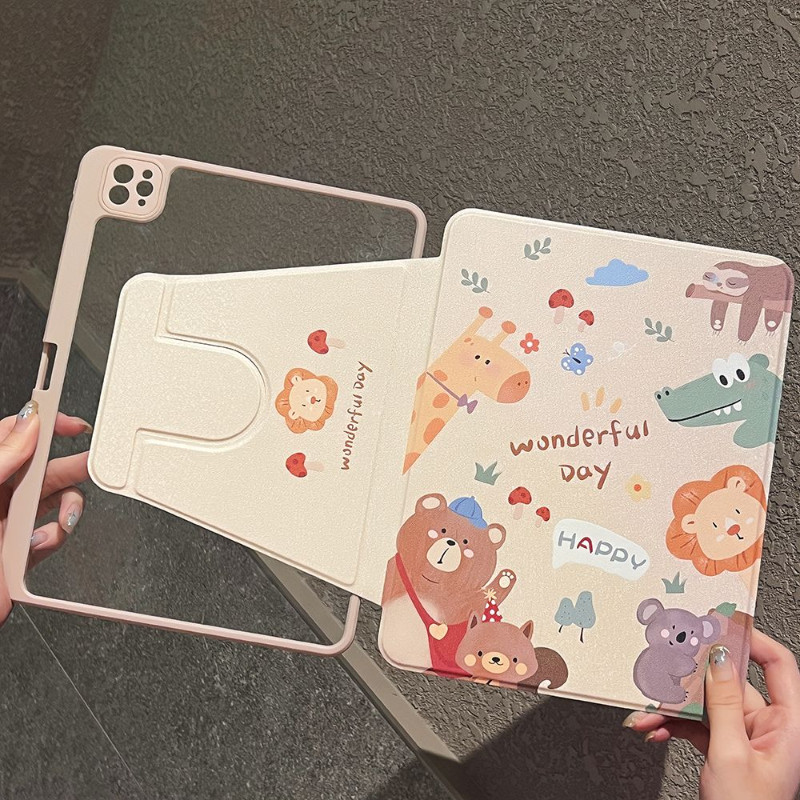 Vỏ bảo vệ cho Samsung Galaxy Tab A9 Plus S9plus / s10plus 12.4inch S7plus / S8plus Tab S6 lite 10.4inch Tab A7 lite S9 FE + S10ULTRA Vỏ Acrylic xoay có khe cắm bút
