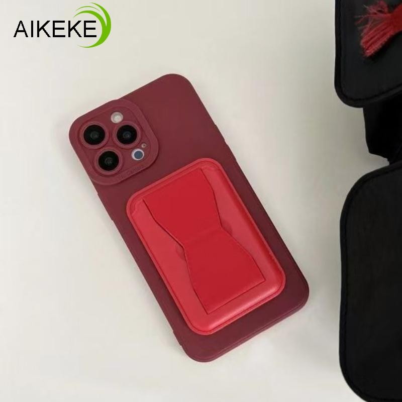Ốp Điện Thoại Màu Trơn Đơn Giản Cho Redmi Note 14 13 12 11 Pro Plus 12 Turbo 12S 11S 10 Pro Max 10S 5G 4G Túi Đựng Thẻ Giá Đỡ Ốp Lưng Cặp Đôi Bảo Vệ Ống Kính Vỏ Mềm Chống Rơi