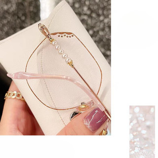 Thời trang tại chỗ nàng tiên cá nước mắt không khung kính đọc sách trơn đa giác kính hoa nữ độ phân giải cao chống xanh