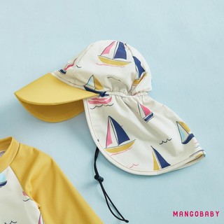 MG-Boys Rash Guard Bộ Đồ Bơi In Thuyền buồm Áo Dây Kéo Dài Tay Có Quần Short Chắc Chắn Và Mũ Bơi 3 Bộ Trang Phục