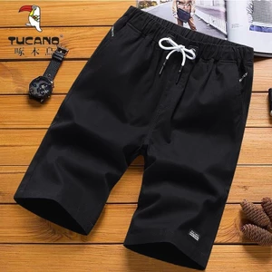 Quần short nam mùa hè 2025 retro mới lưng cao giảm béo co giãn thời trang dáng rộng giản dị quần short chân thẳng