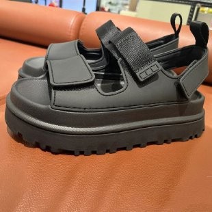 Giày Sandal Ug Nền Tảng Châu Âu Mỹ Mùa Hè Nữ Giày Nền Tảng Mở Mũi Velcro Khóa Dép