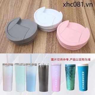 Thích hợp cho Starbucks Khoai Tây Chiên Pháp Ống Hút Cốc Giữ Nhiệt Nắp Cốc PP Trắng Chống Rò Rỉ Nắp Cốc Thay Thế Các Bộ Phận Xoay Nắp Cốc