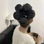 Móng Vuốt Tóc Hoa DUSKGLOW, Kẹp Tóc Hoa Vải Lớn, Thời Trang Mềm Lông Tơ Bọt Biển Sensation Cá Mập Kẹp Nữ Cô Gái