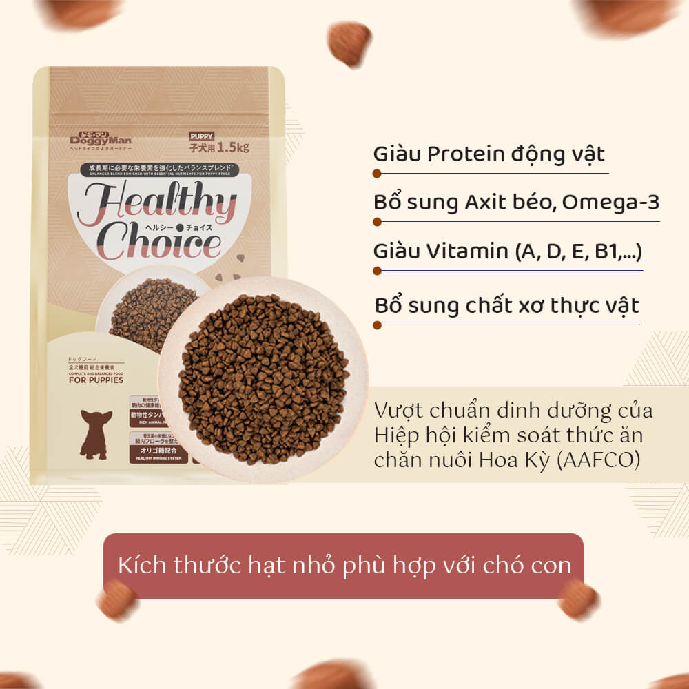 Hạt healthy choice cho chó con 1.5kg