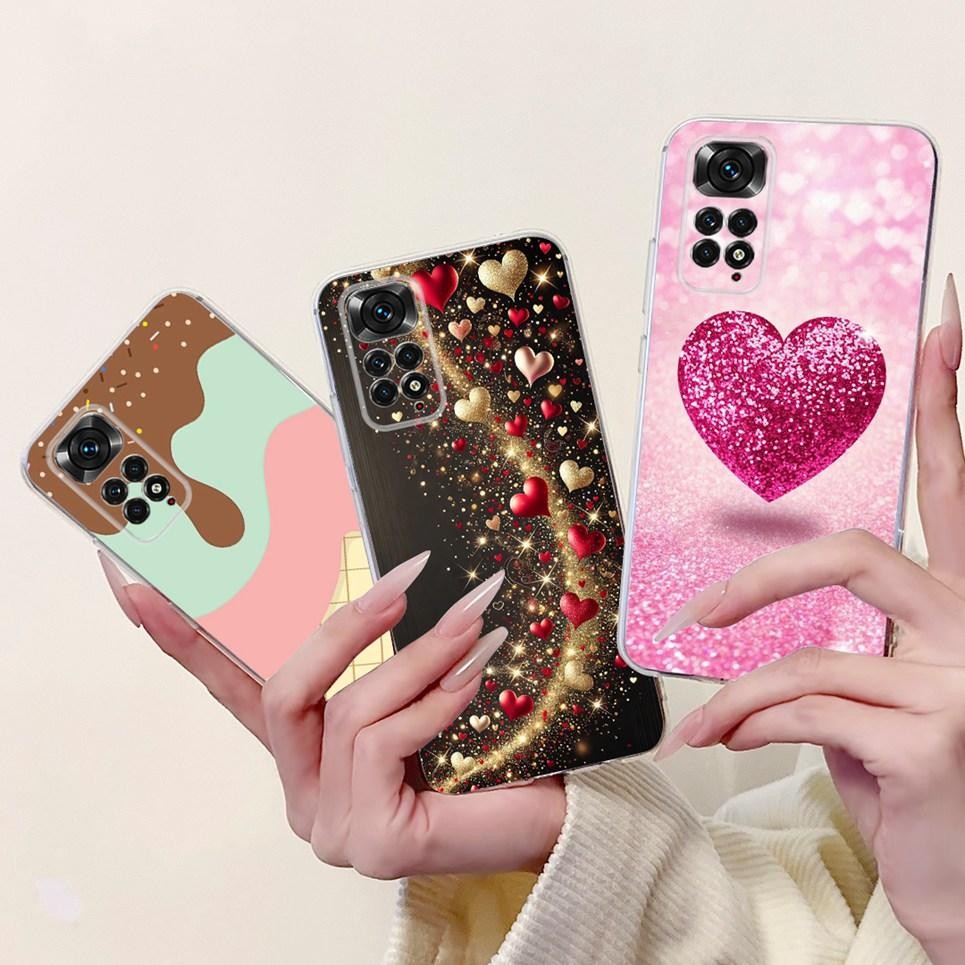 Vỏ Bướm Hoa Sang Trọng Cho Xiaomi Poco M4 Pro 4G 5G PocoM4 M4Pro M 4 Ốp điện thoại Mềm Trong Suốt Ốp điện thoại Nơ Trái Tim Tình Yêu