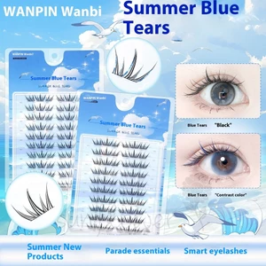 Blue Tears Lông mi giả không keo Mô phỏng tự nhiên Mùa hè thông minh