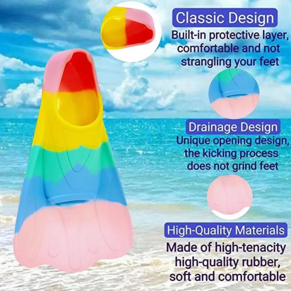 Giày Flippers Bơi NEWIDEA, Vây Bơi Chống Trơn Trượt Thoải Mái, Giày Ếch Silicon Chuyên Nghiệp Cho Trẻ Em Người Lớn