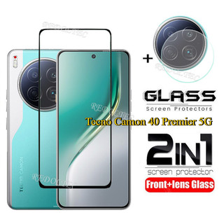 Tecno Camon 40 Premier 5G Bảo vệ màn hình 2 trong 1 + Bảo vệ ống kính Full Keo dán Tecno Camon 40Premier Camon40Premier Kính cường lực bảo vệ phim có bảo vệ Camera