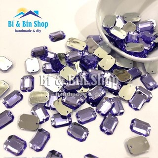 Đá Kết Chữ Nhật Đính Kết Trang Phục Thời Trang, Làm Phụ Kiện Trang Trí Vương Miện