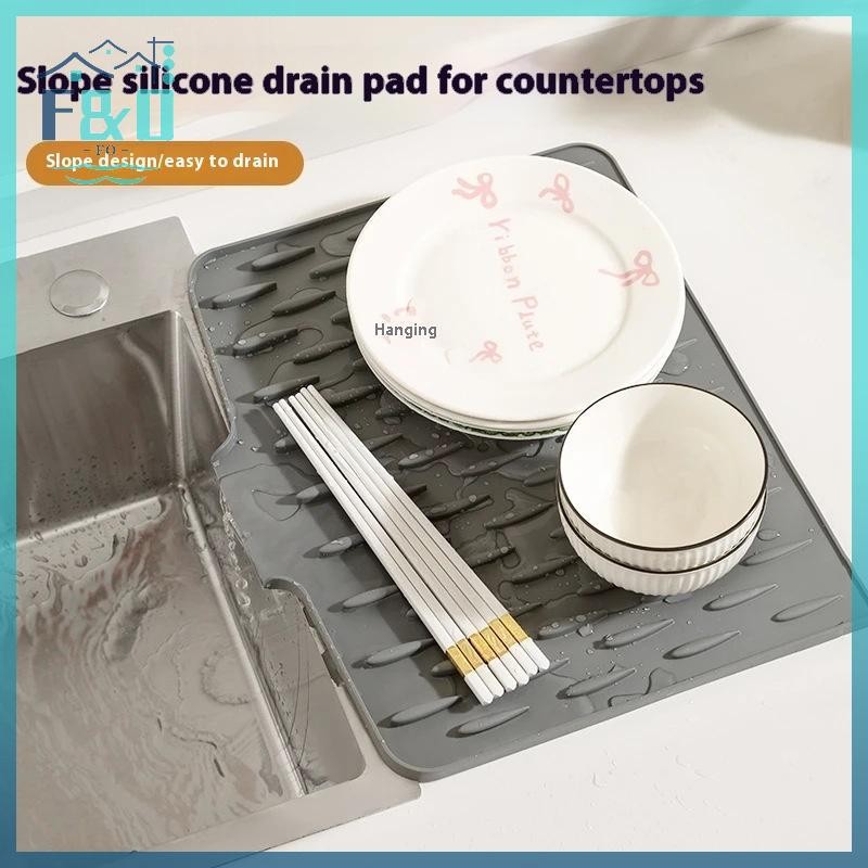 [F & O] 1 Cái Thảm Sấy Đĩa Silicon Nồi Thảm Thoát Nước Cho Bộ Đồ Ăn Nhà Bếp Thảm Chống Trơn Trượt Coaster Chống bỏng Đồ Dùng Nhà Bếp {vn}